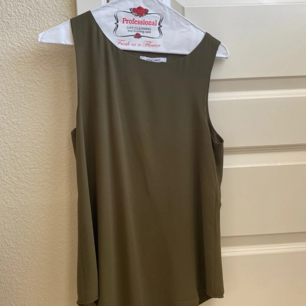 3 for $15 bundle !! Naked Zebra olive green tank